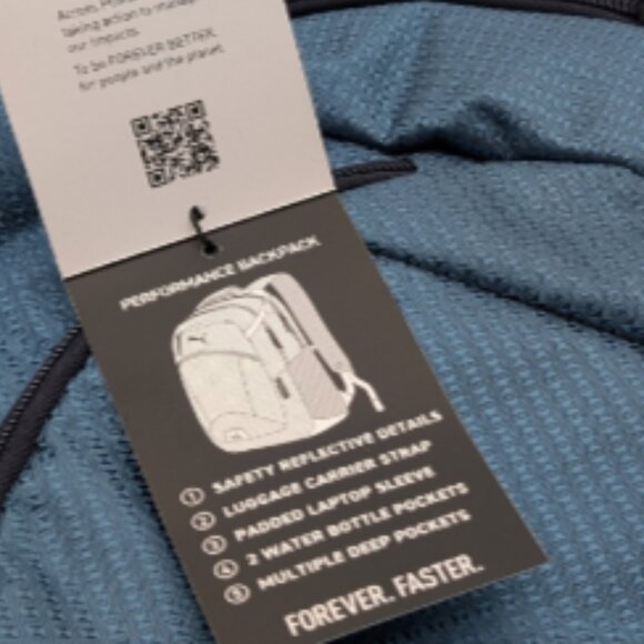 PUMA Challenger Backpack Fully Padded 15” Laptop Pocket Blue. NEW - Picture 5 of 5